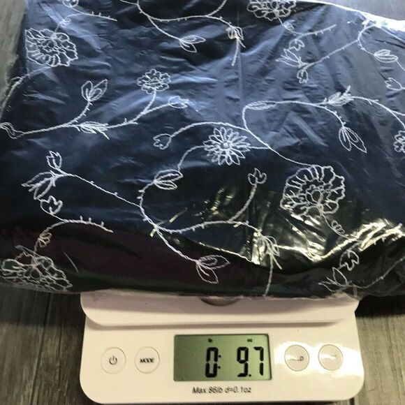 Vintage Van Heusen Black w/ Embroidered White Crop 100% Cotton Pants Size 16 - Picture 11 of 11